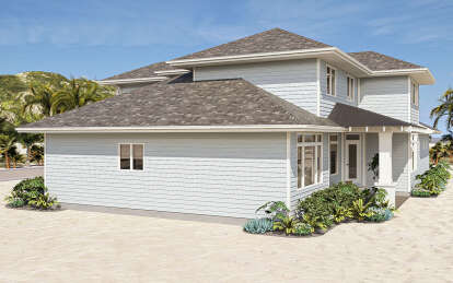Coastal House Plan #963-00150 Elevation Photo