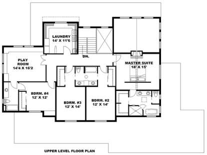 Upper for House Plan #039-00683