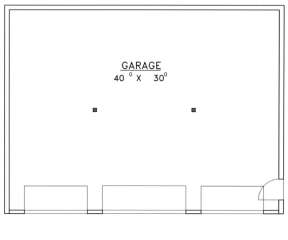 Garage Floor for House Plan #039-00425