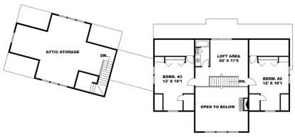 Upper for House Plan #039-00686