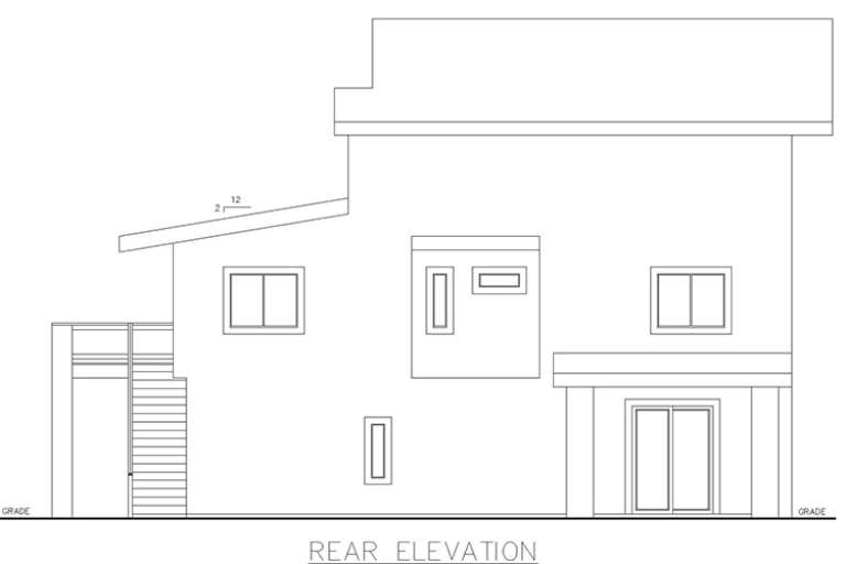 Modern House Plan #039-00687 Elevation Photo