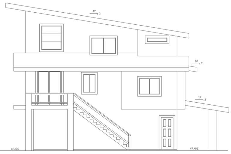Modern House Plan #039-00687 Elevation Photo