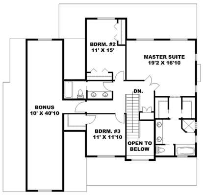Upper for House Plan #039-00688