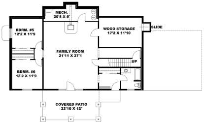 Basement for House Plan #039-00689