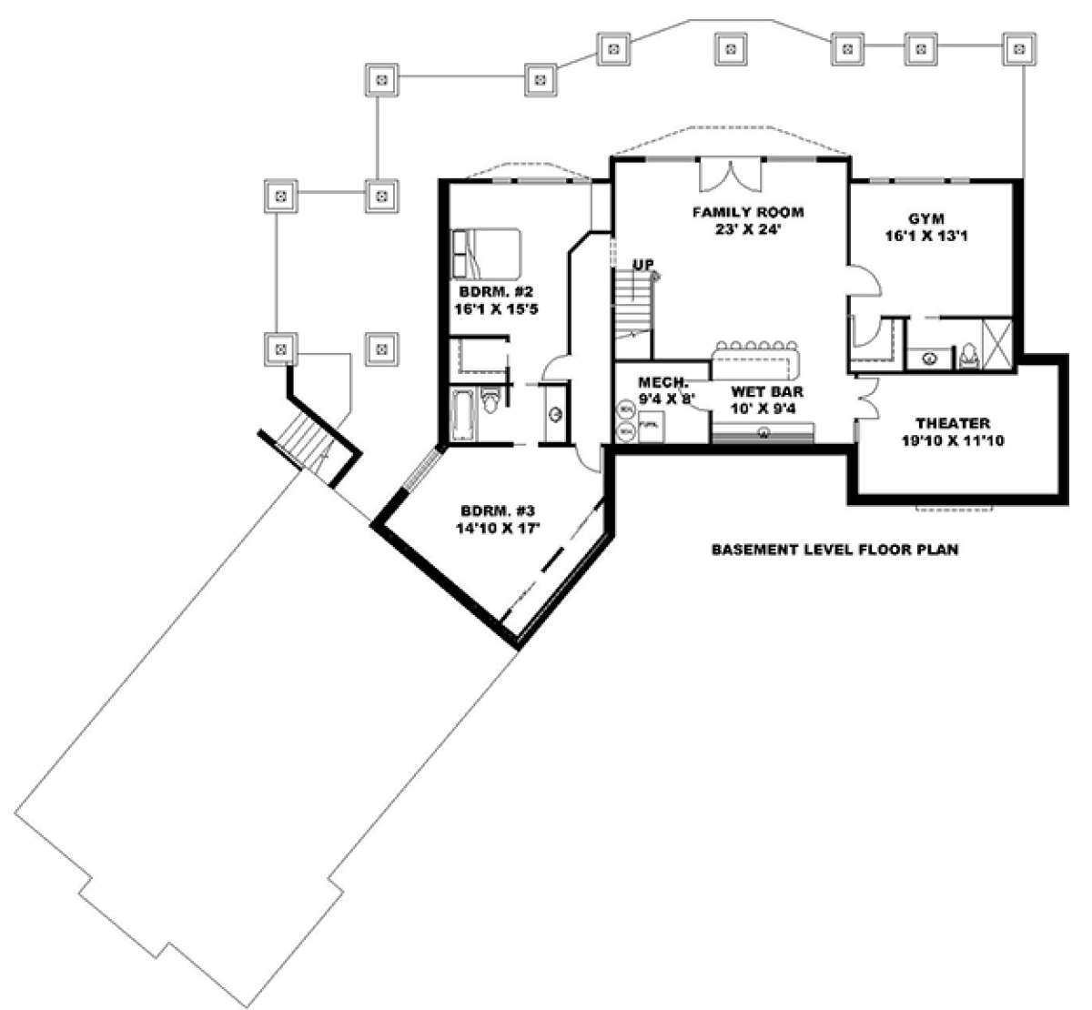 Basement for House Plan #039-00690