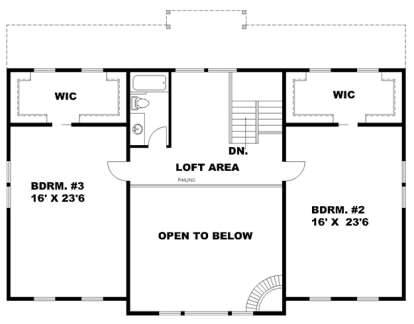 Upper for House Plan #039-00691