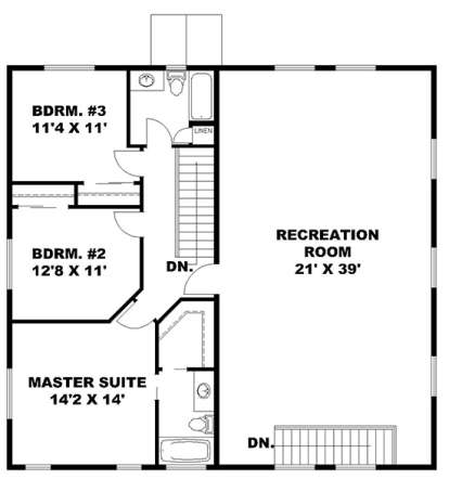Upper for House Plan #039-00694