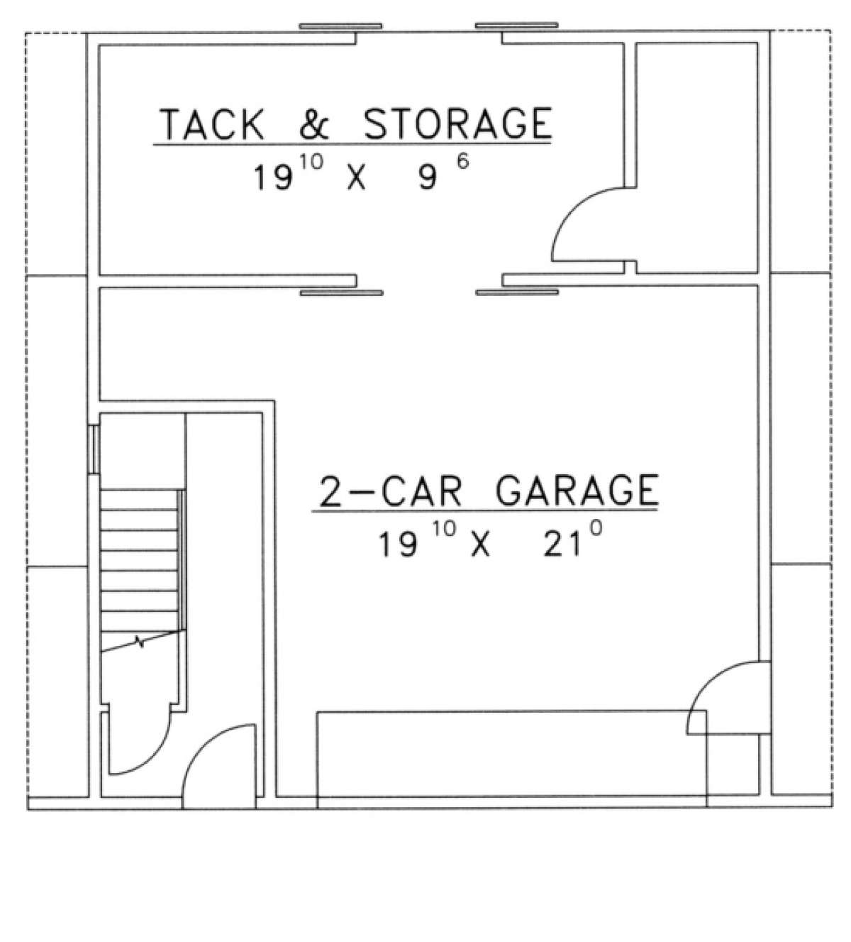 Garage Floor for House Plan #039-00426