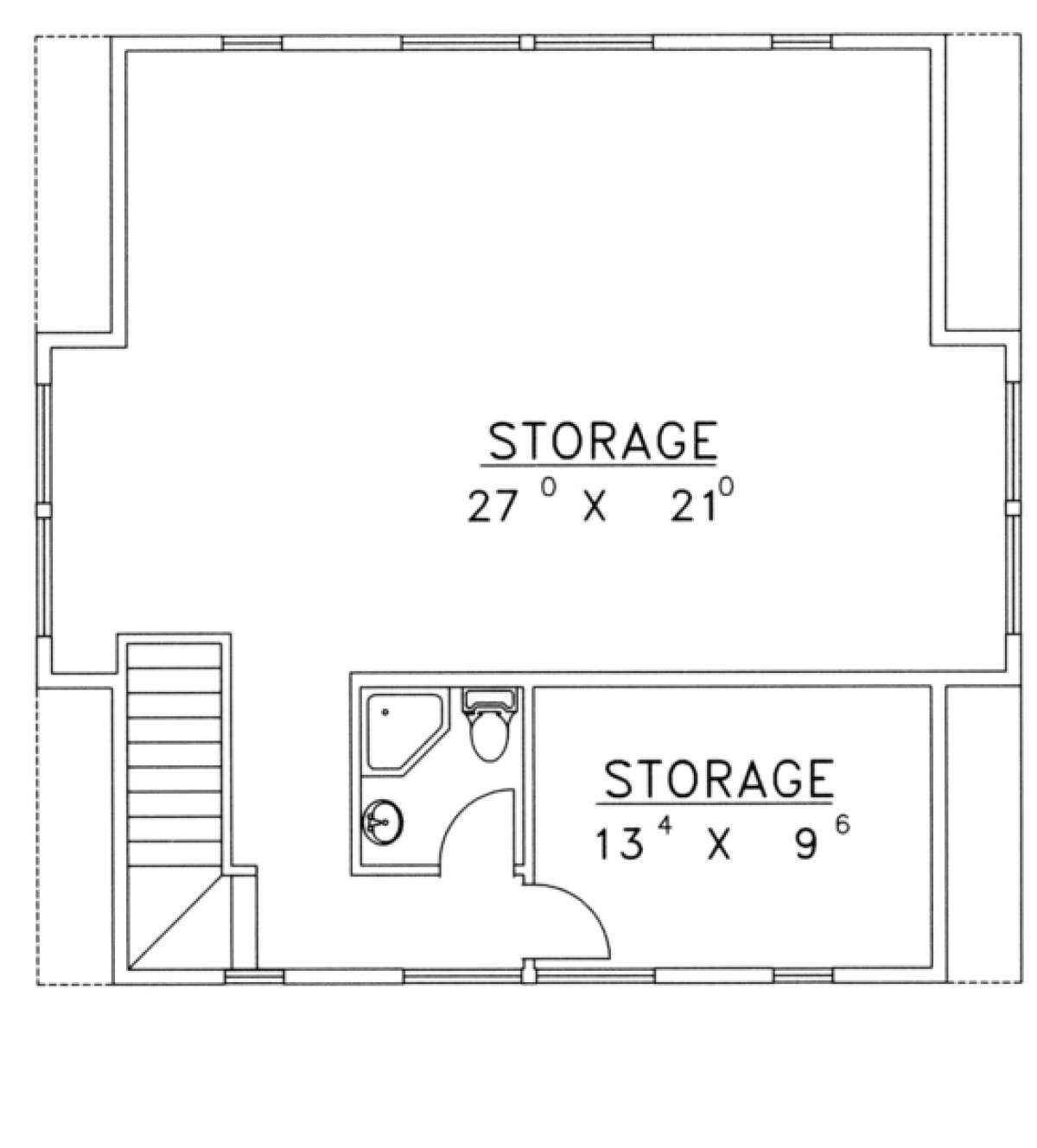 Storage Floor for House Plan #039-00426
