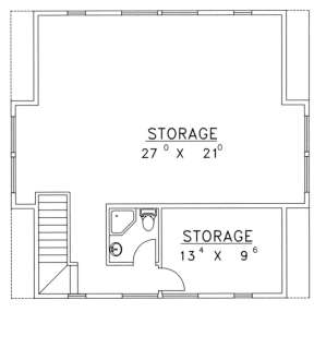 Storage Floor for House Plan #039-00426