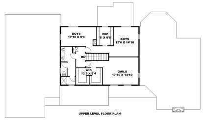 Upper for House Plan #039-00699