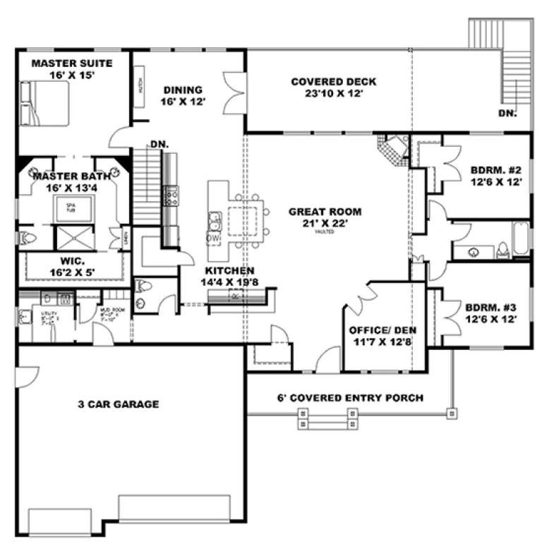 House Plan House Plan #17945 Drawing 1