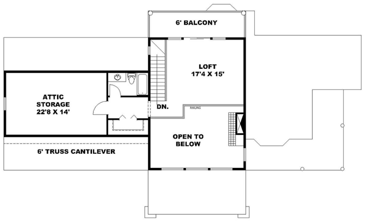 Loft for House Plan #039-00702