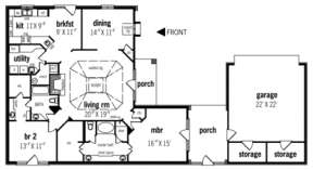 Floorplan 1 for House Plan #048-00105