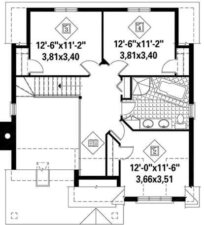 Upper for House Plan #6146-00263