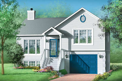 2 Bed, 1 Bath, 1082 Square Foot House Plan - #6146-00264