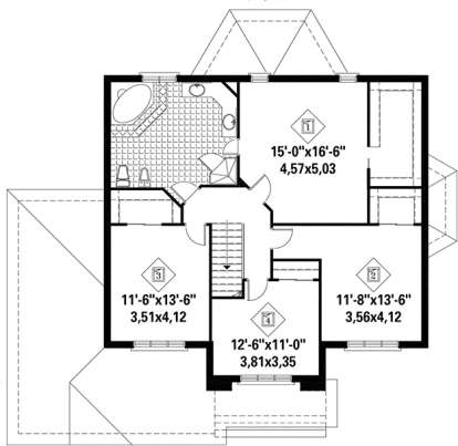 Upper for House Plan #6146-00266