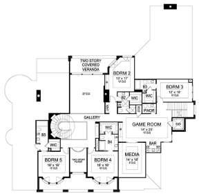 Upper for House Plan #5445-00249