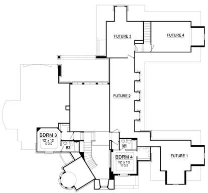 Second Floor for House Plan #5445-00252