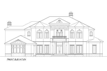 Mediterranean House Plan #5445-00253 Elevation Photo
