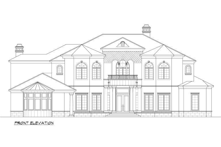 Mediterranean House Plan #5445-00253 Elevation Photo