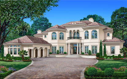 Mediterranean House Plan #5445-00253 Elevation Photo