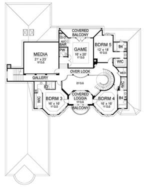 Upper for House Plan #5445-00253