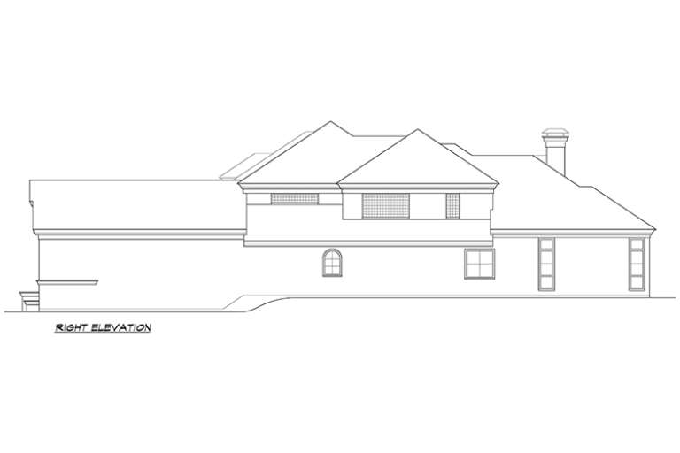 European House Plan #5445-00254 Elevation Photo