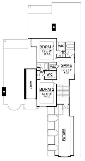 Upper for House Plan #5445-00254