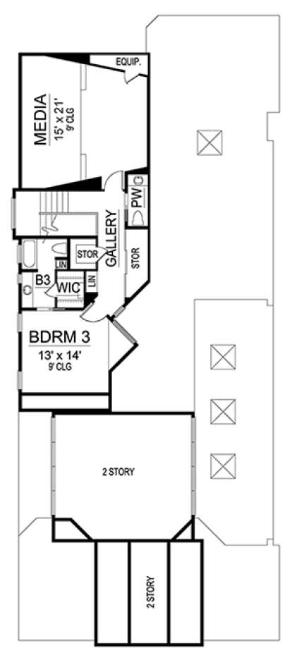 Upper for House Plan #5445-00258