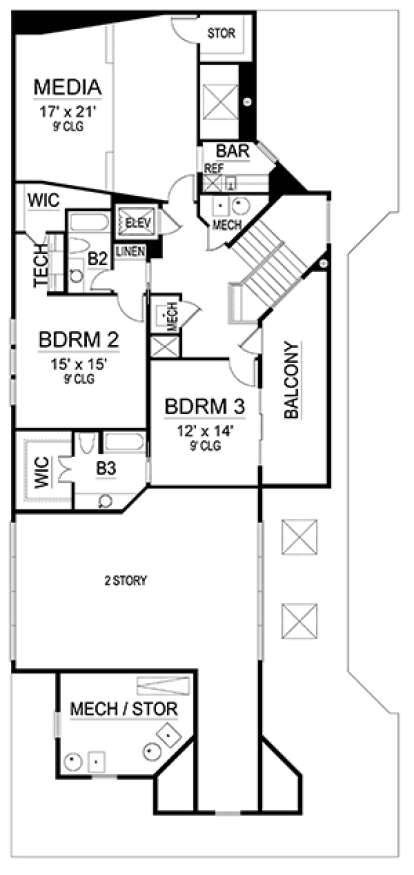 Upper for House Plan #5445-00259