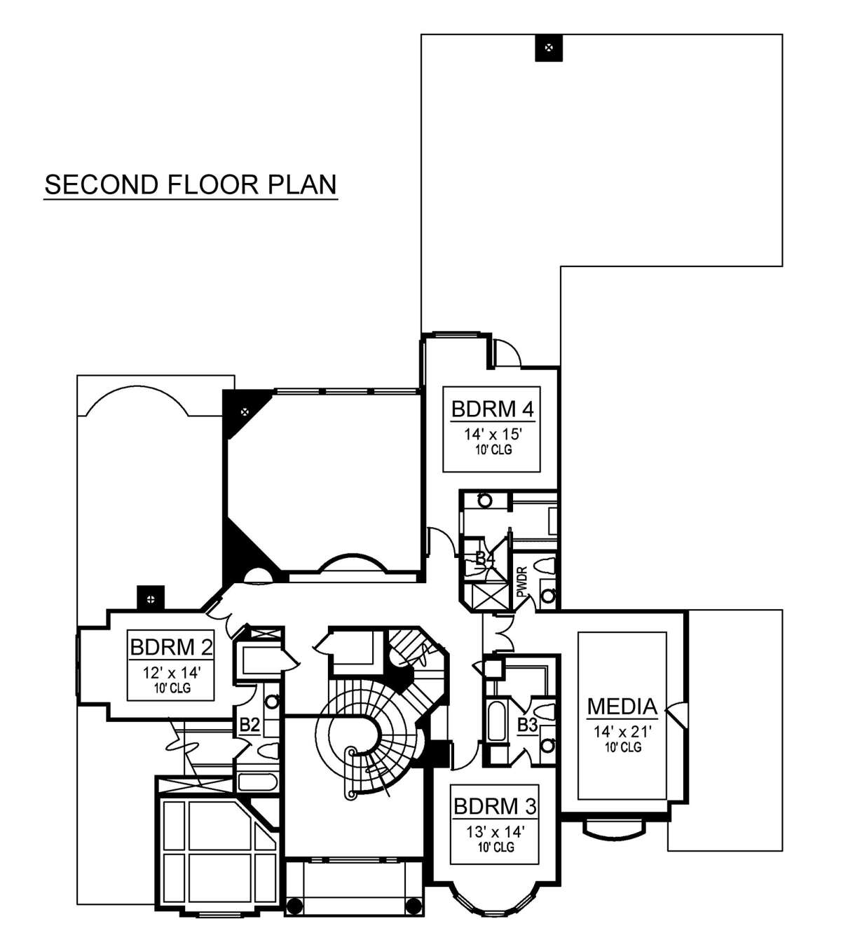 Second Floor for House Plan #5445-00260