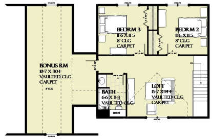 Upper for House Plan #1637-00126