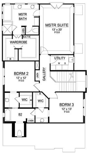 Upper for House Plan #5445-00264