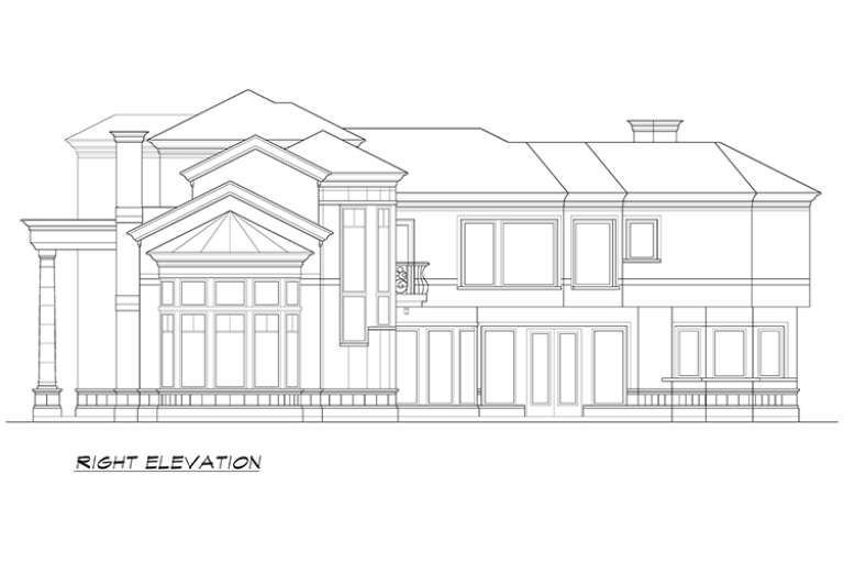 European House Plan #5445-00265 Elevation Photo