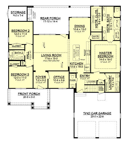 Main Floor for House Plan #041-00144