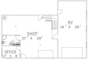 Garage Floor for House Plan #039-00427