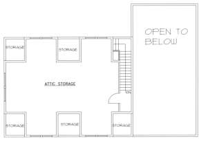 Attic Floor for House Plan #039-00427