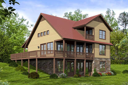 Mountain House Plan #940-00015 Elevation Photo