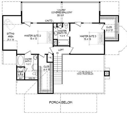 Upper for House Plan #940-00017
