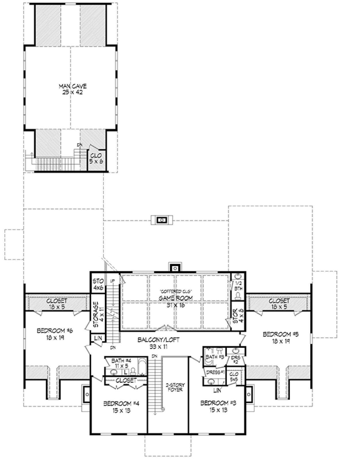 Upper for House Plan #940-00020