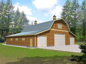 Barn House Plan #039-00428 Elevation Photo