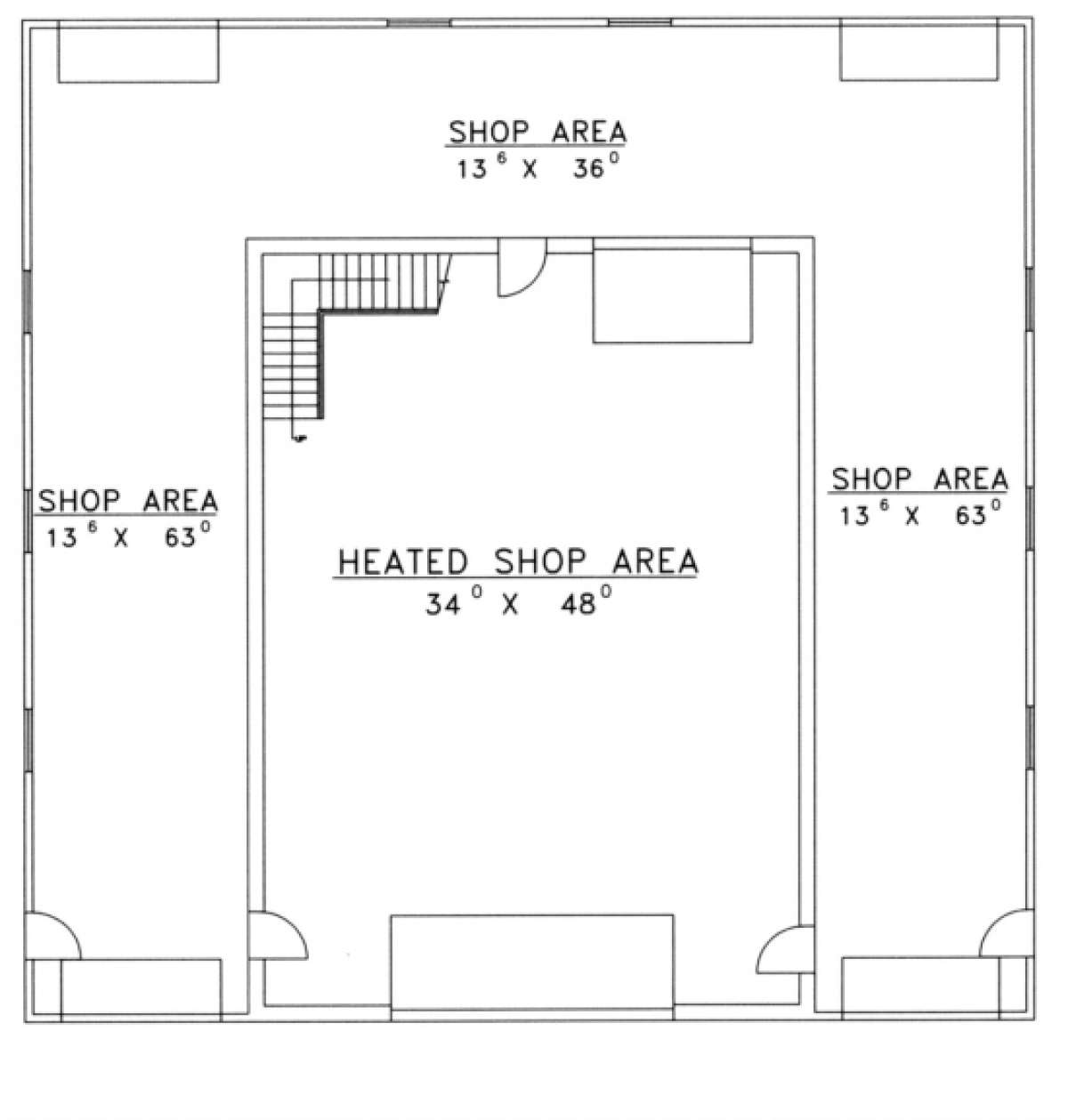 Garage/Shop Floor for House Plan #039-00428