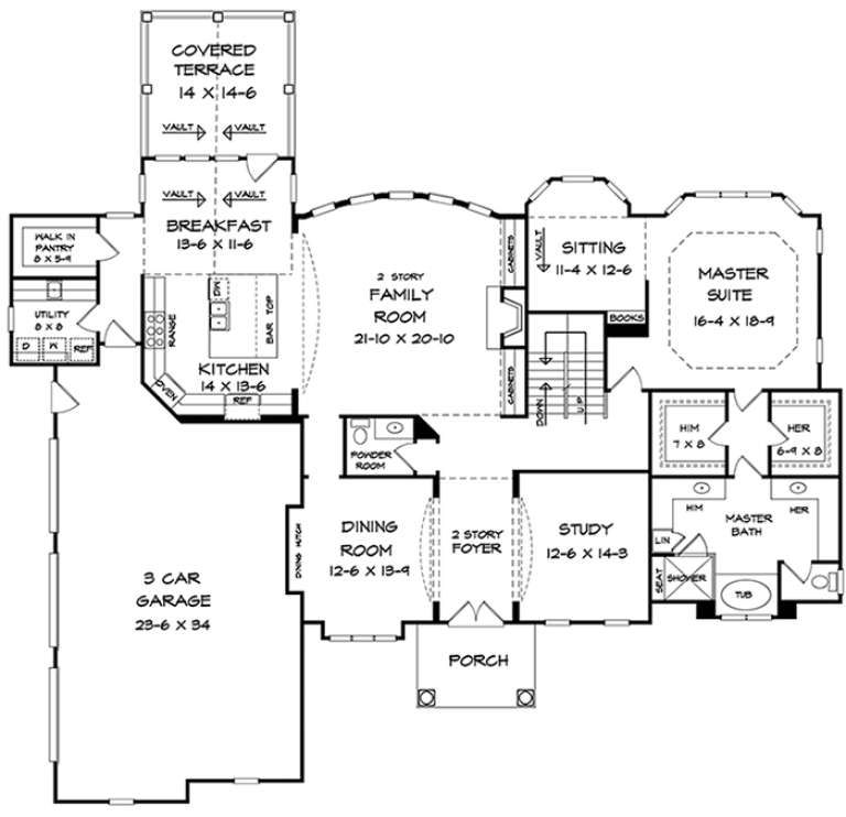House Plan House Plan #18001 Drawing 1