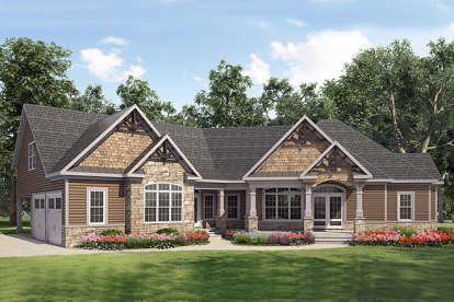 Craftsman House Plan #6082-00004 Elevation Photo