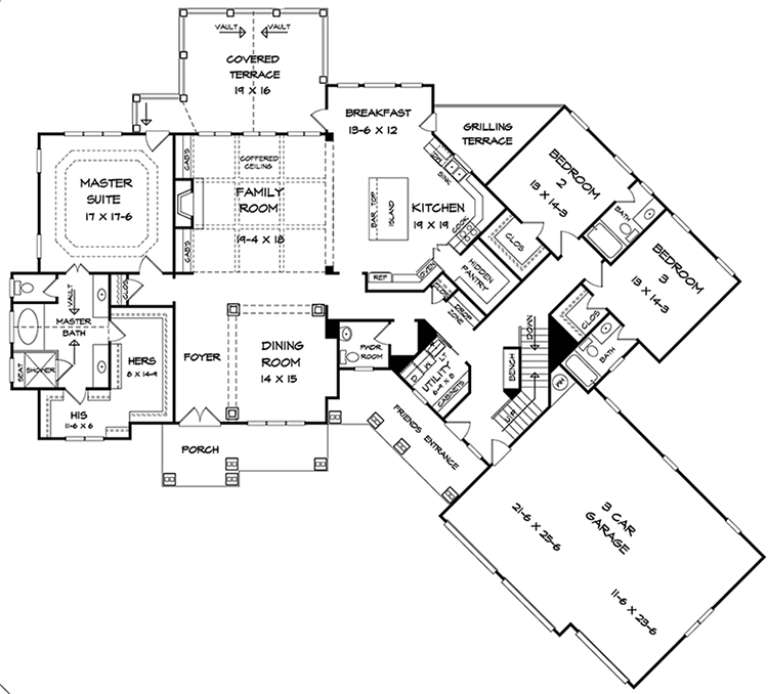 House Plan House Plan #18005 Drawing 1