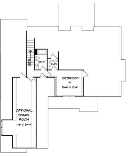 Upper for House Plan #6082-00007