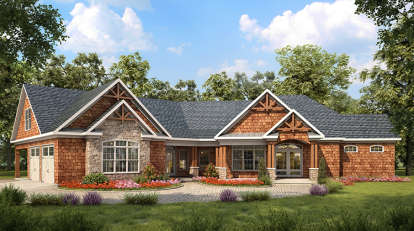 Craftsman House Plan #6082-00009 Elevation Photo