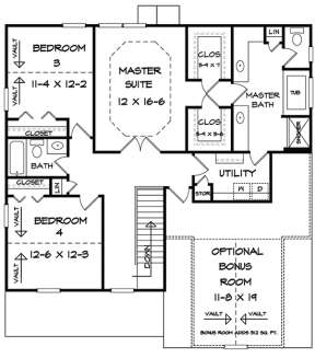 Upper for House Plan #6082-00017