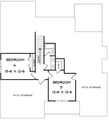 Upper for House Plan #6082-00024